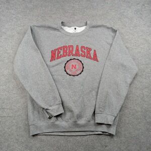 Nebraska Cornhuskers Sweatshirt Mens Medium Gray NCAA Football Barnesmith